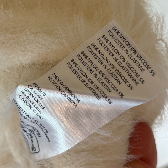 Anthropologie Pilcro Plush Fuzzy Warm White Eyelash Baby Soft Knit Sweater Shirt - Picture 10 of 11